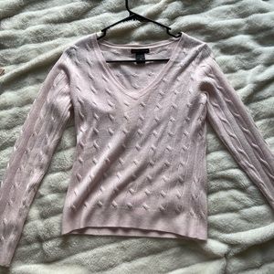 New York & Company Light Pink Sweater Top